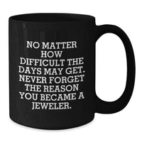 Load image into Gallery viewer, Funny Motivational Gifts from Jeweler Friends and Family - Inspirational Black Coffee Mug for Men and Women - Christmas Unique Gifts - Additional
