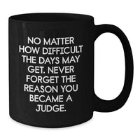 Load image into Gallery viewer, Funny Judge Black Coffee Mug Gifts for Judge, Inspirational Quote, Birthday Unique Gifts from Men - Additional
