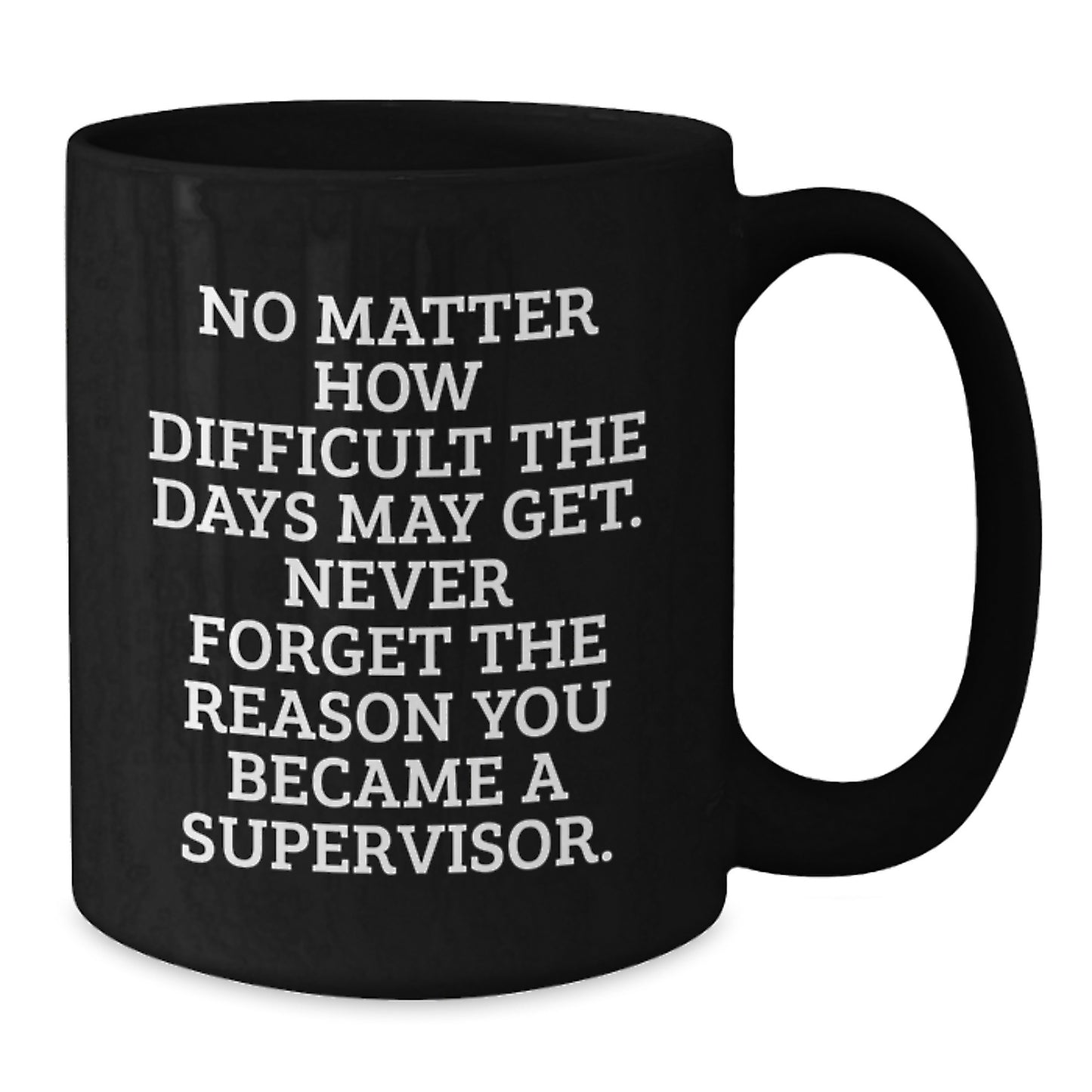 Funny Supervisor Gifts: Inspirational Quote Black Coffee Mug, Gifts from Friends, Gifts for Supervisor Birthday, Never Forget Your Reason - Additional