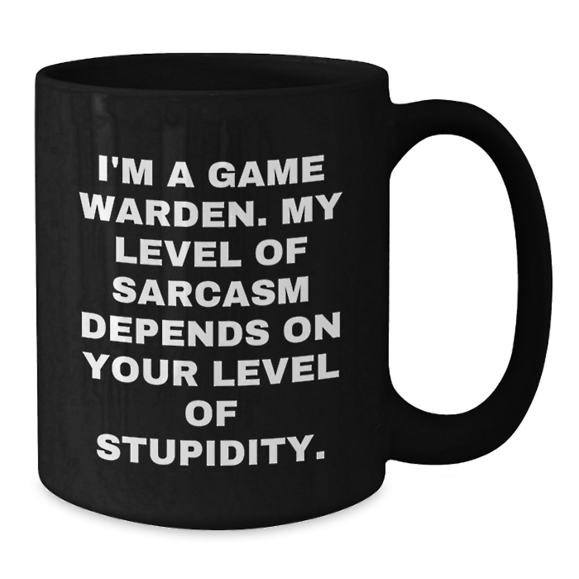 Funny Game Warden Gifts, Black Coffee Mug for Men - Gifts from Friends to Game Wardens - Christmas Unique Gifts - Additional
