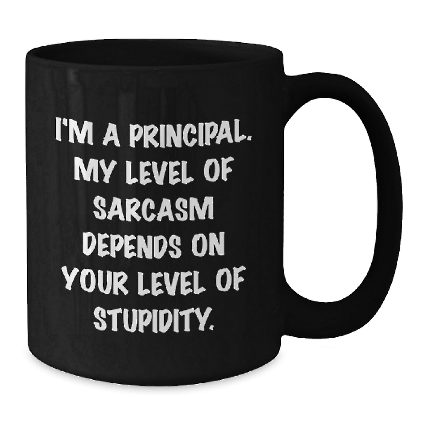 Funny Principal Black Coffee Mugs Gifts for Men, Black Ceramic 11oz/15oz, Gift Ideas from Friends for Principal on Christmas - Additional