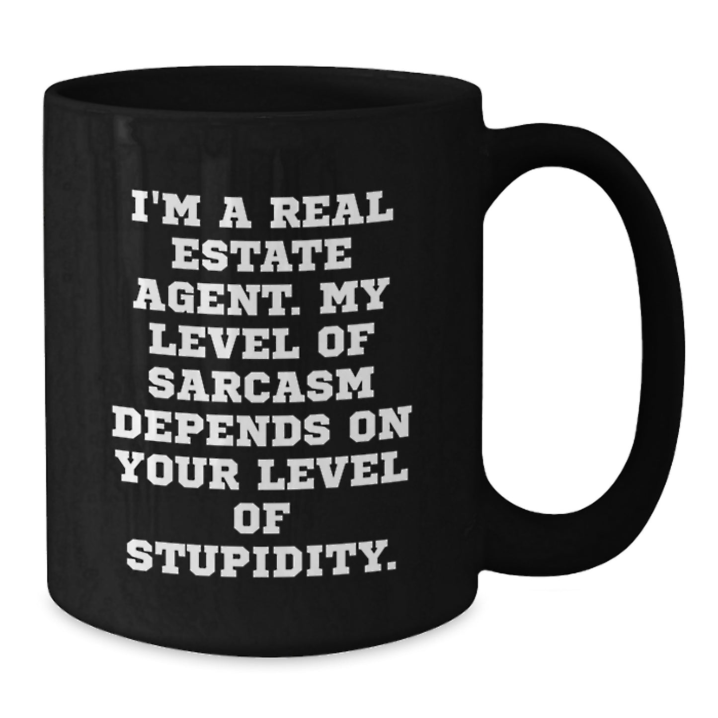 Funny Real Estate Agent Gifts from Friends, Men, or Family for Christmas - I'm A Real Estate Agent Mug, Sarcasm Humor Black Coffee Mug, Unique Christmas Unique Gifts for Real Estate Agents - Additional