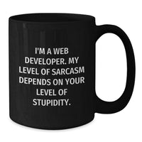 Load image into Gallery viewer, Funny Web Developer Gifts from Friends - I&#39;m A Web Developer Gifts for Web Developer Black Coffee Mug Christmas Unique Gifts - Additional
