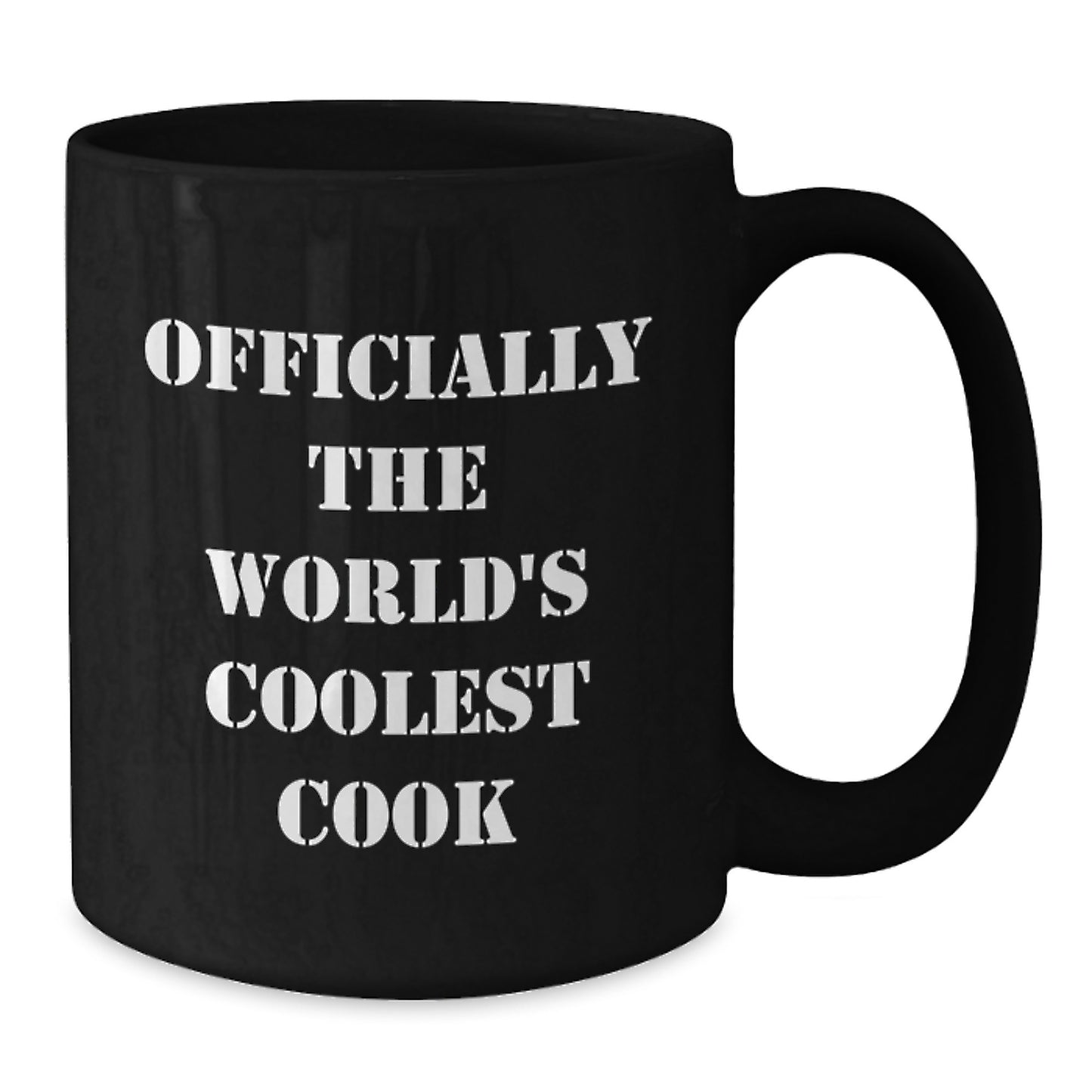 Funny World's Coolest Cook Black Coffee Mug Gifts for Him, Funny Quote, Christmas Unique Gifts, Men Gifts from Family, Friends Gifts, Unique Black Coffee Mug - Additional