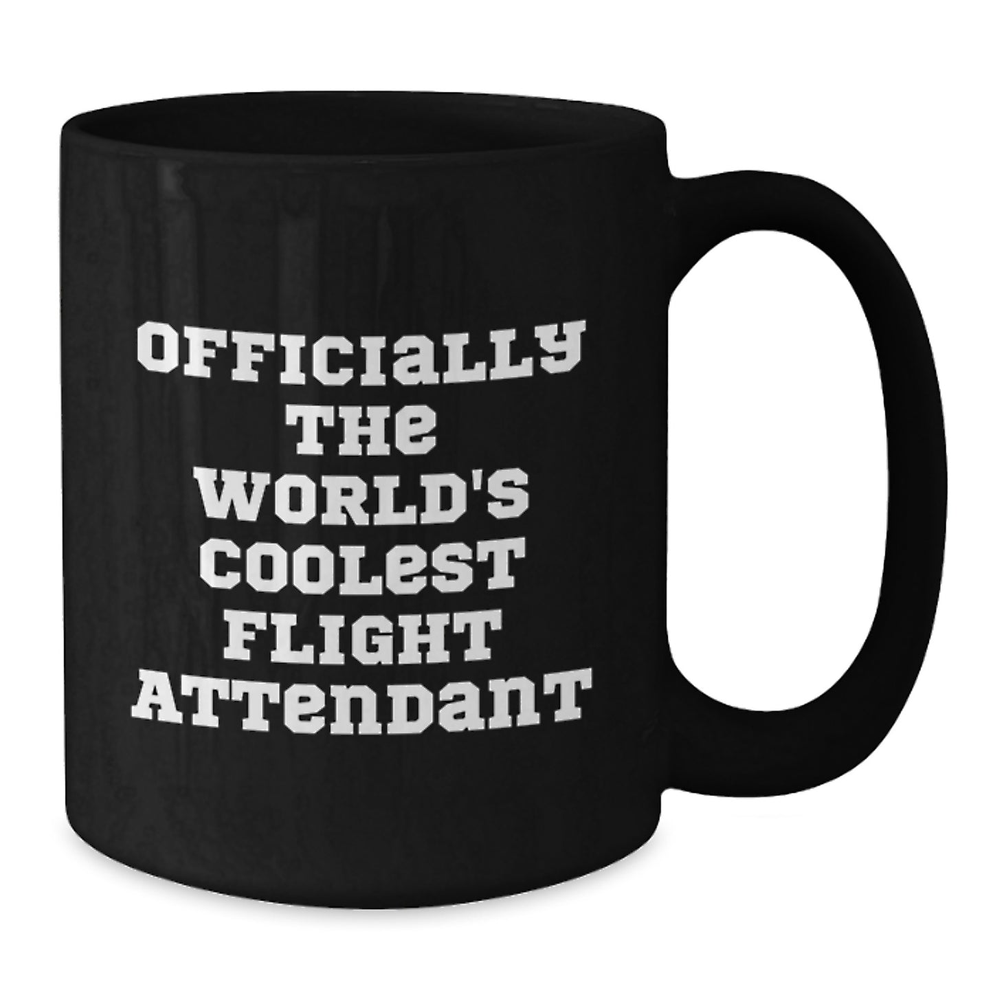 Funny Flight Attendant Gifts for Men Christmas Unique Mugs, Gifts from Friends to Flight Attendant, Black Coffee Mug Quote 'The World's Coolest Flight Attendant' - Flight Attendant Lover Gift - Additional