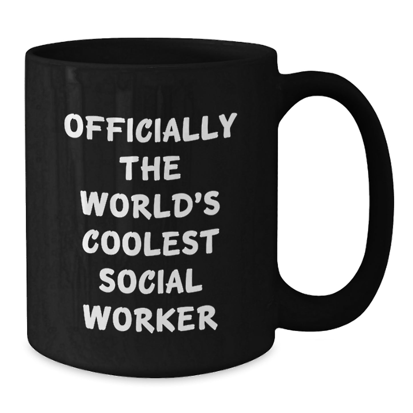 Funny Social Worker Gifts, Unique Black Coffee Mug for Christmas, 'Officially The World's Coolest Social Worker' Quote, Gifts from Friends to Family, Perfect for Social Worker Men and Women - Additional