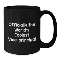 Load image into Gallery viewer, Gifts for Vice-principal from Friends, &#39;Officially The World&#39;s Coolest Vice-principal&#39; Funny Christmas Black Coffee Mugs - Additional
