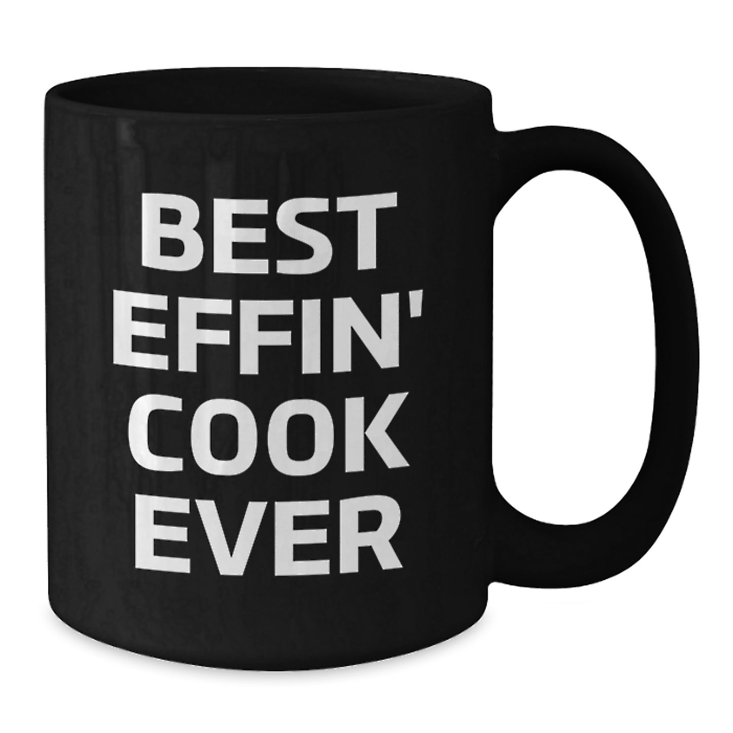 Funny Black Coffee Mugs for Cooks, Best Effin' Cook Ever Christmas Unique Gifts from Men to Family Members - Additional