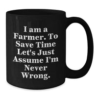 Load image into Gallery viewer, Funny Farmer Gifts for Men, Black Coffee Mug, Christmas Unique Presents from Friends to Family - Additional
