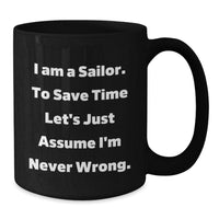 Load image into Gallery viewer, Funny Sailor Christmas Unique Gifts for Men, Black Coffee Mugs from Friends, Unique Christmas Unique Gifts for Sailor - Additional
