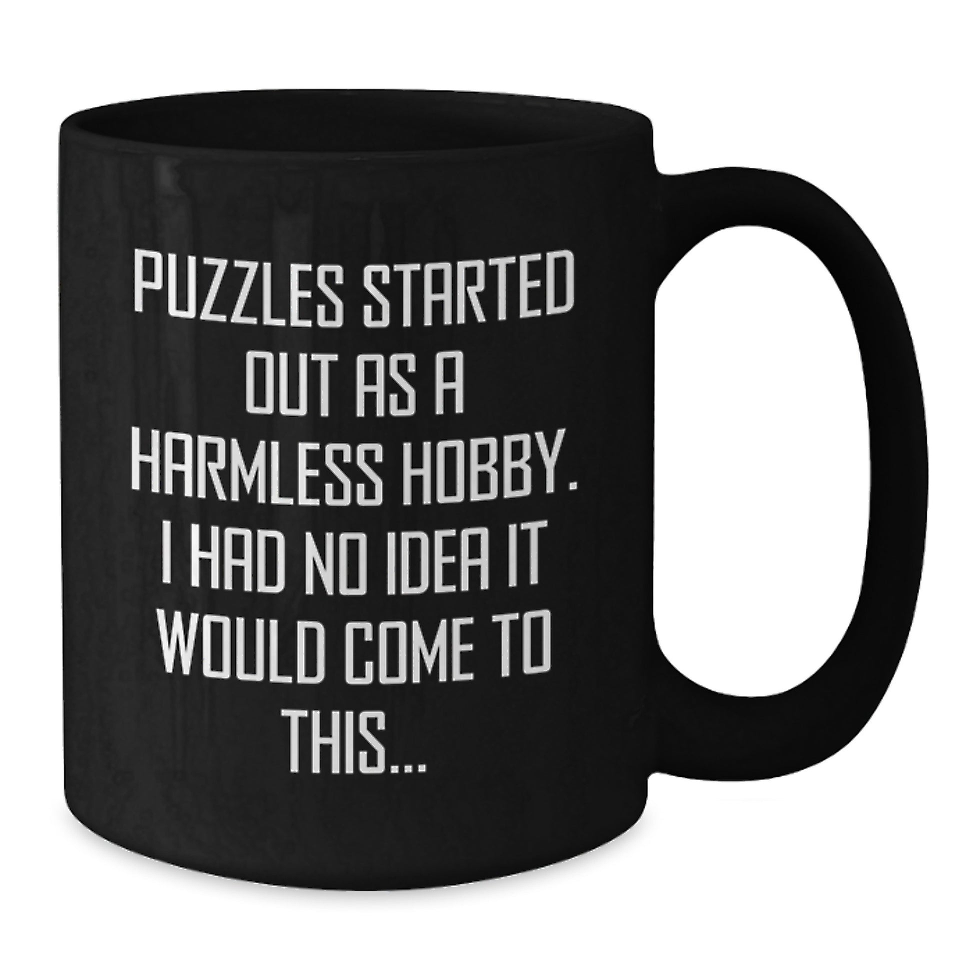 Cute Puzzles Gifts for Men and Women, Funny Quote on Black Coffee Mug, Valentine's Unique Gift from Friends - Additional