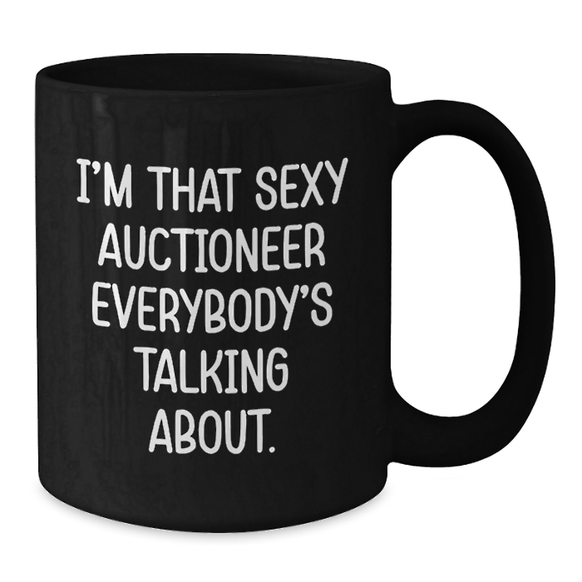 Sexy Auctioneer Gifts for Men, Funny Black Coffee Mugs, Unique Birthday Unique Gifts from Friends, Ceramic Mugs for Auctioneer Enthusiasts - Additional