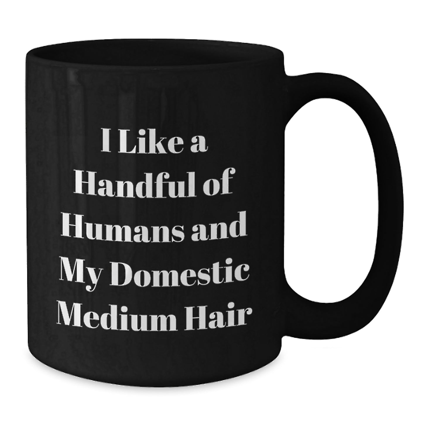 Funny Domestic Medium Hair Cat Lover Gifts from Men to Friends on Mother's Day Unique Black Coffee Mug - Additional