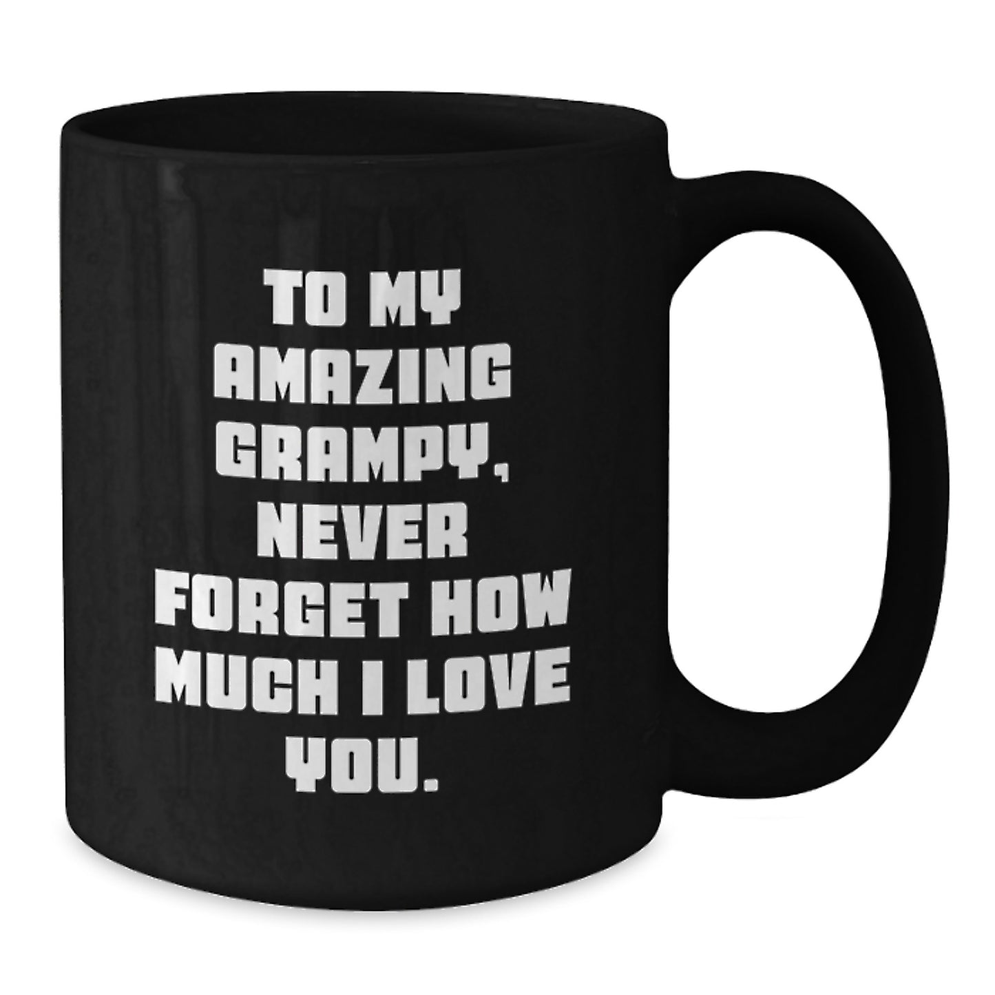 Funny Grampy Gifts from Men to Grampy, Unique Valentine's Gifts for Him, Black Coffee Mug with To My Amazing Grampy Quote - Additional