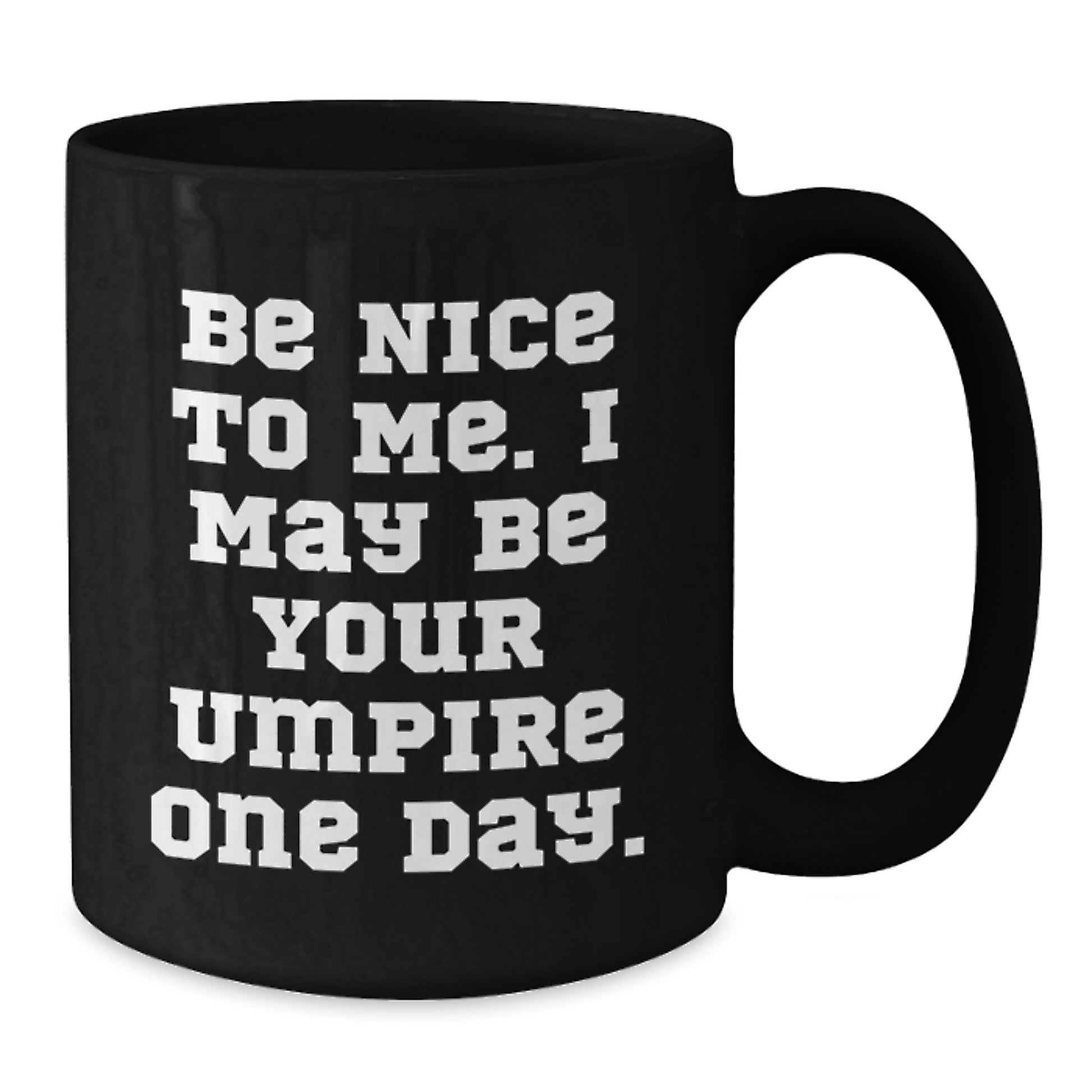 Funny Umpire Gifts - Be Nice To Me One Day Umpire Coffee Mug, Father's Day Unique Gifts for Umpire, Men, Dad, from Family - Additional