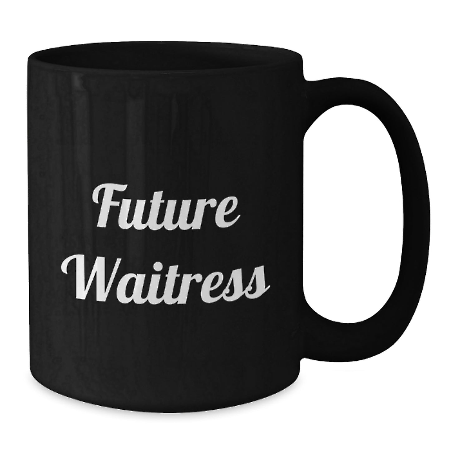 Funny Future Waitress Gifts for Women Black Coffee Mugs - Gifts from Men, Valentine's Unique Gifts for Waitress, Funny Quote - Additional