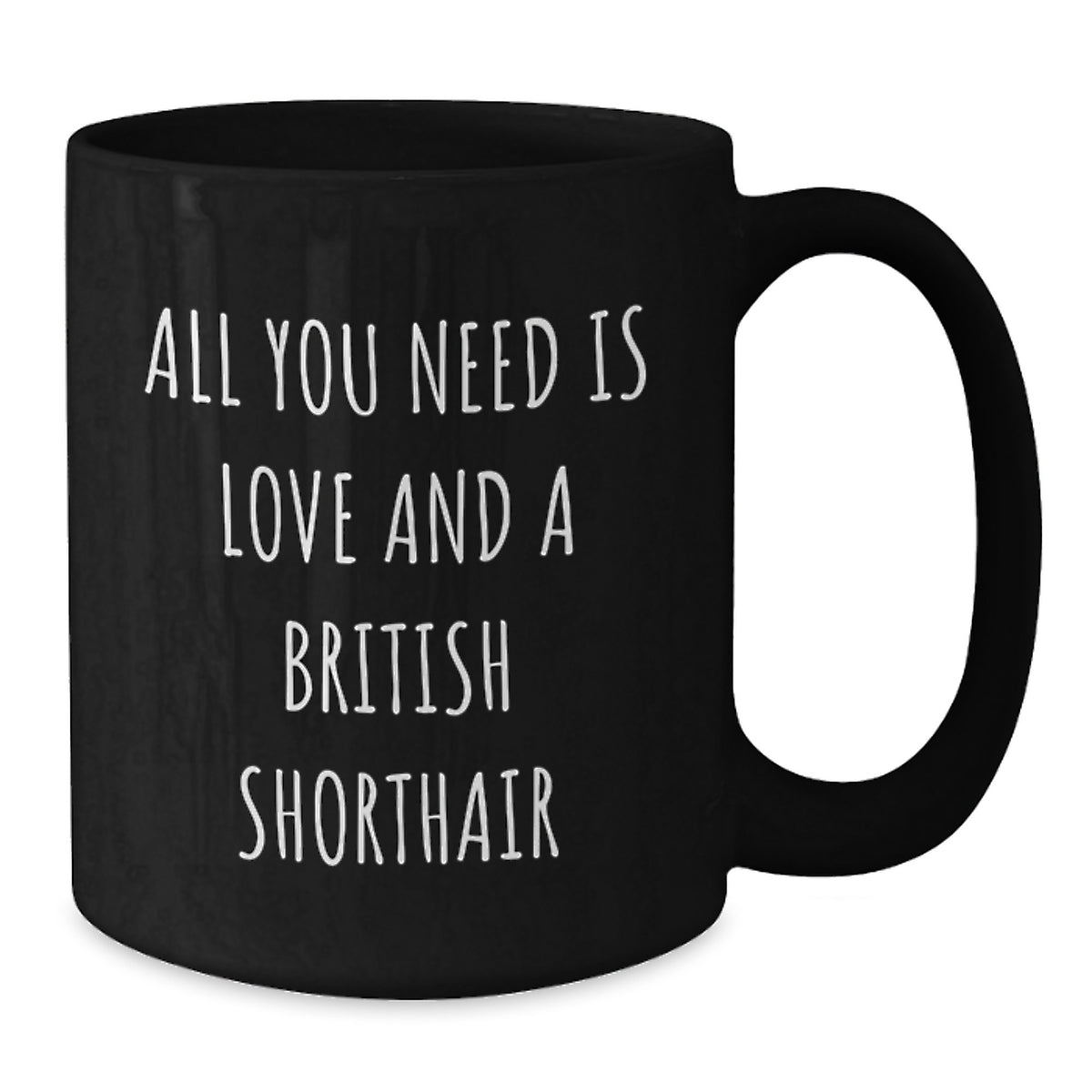 Gifts from Men to Friends for British Shorthair Cat Lovers on Valentine's - Unique British Shorthair Cat Black Coffee Mug - Additional