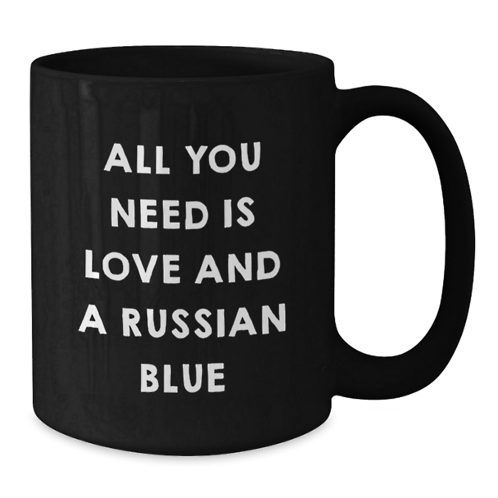 Russian Blue Cat Lover Gifts from Family, Friends, or Coworkers for Russian Blue Cat Enthusiasts or Graduation Unique Cheers to Russian Blues - Black Coffee Mug - Additional