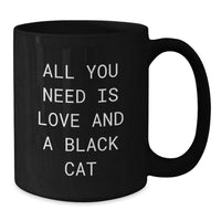 Load image into Gallery viewer, Black Cat Coffee Lovers Gifts from Men to Women, Inspirational Black Cat Mug for Christmas Unique Gifts - Additional
