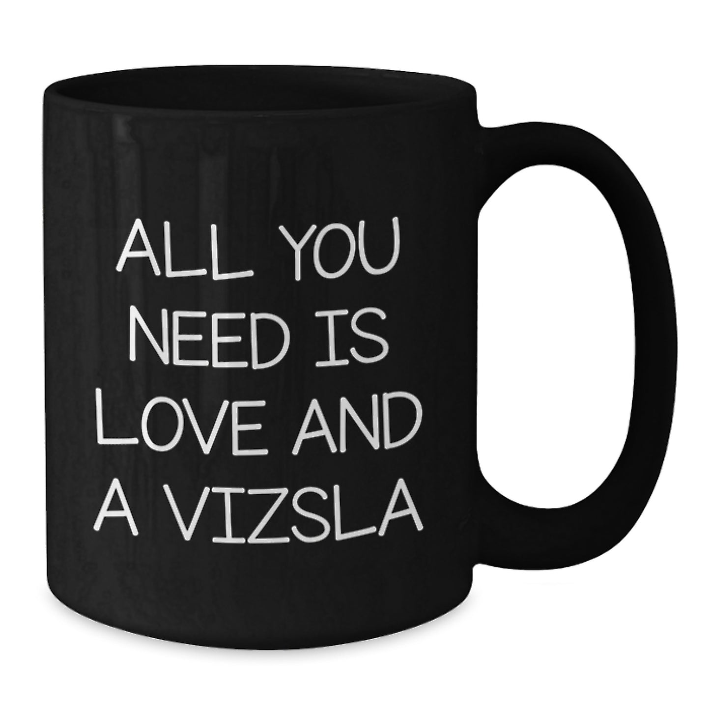 Love Vizsla Dog Gifts - Funny Black Coffee Mug for Vizsla Lovers, Valentine's Unique Gifts from Friends, Family, or Loved Ones - Additional