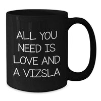 Load image into Gallery viewer, Love Vizsla Dog Gifts - Funny Black Coffee Mug for Vizsla Lovers, Valentine's Unique Gifts from Friends, Family, or Loved Ones - Additional
