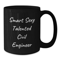 Load image into Gallery viewer, Funny Civil Engineer Gifts from Friends for Smart Talented Men, Black Ceramic Coffee Mugs, Christmas Unique - Additional
