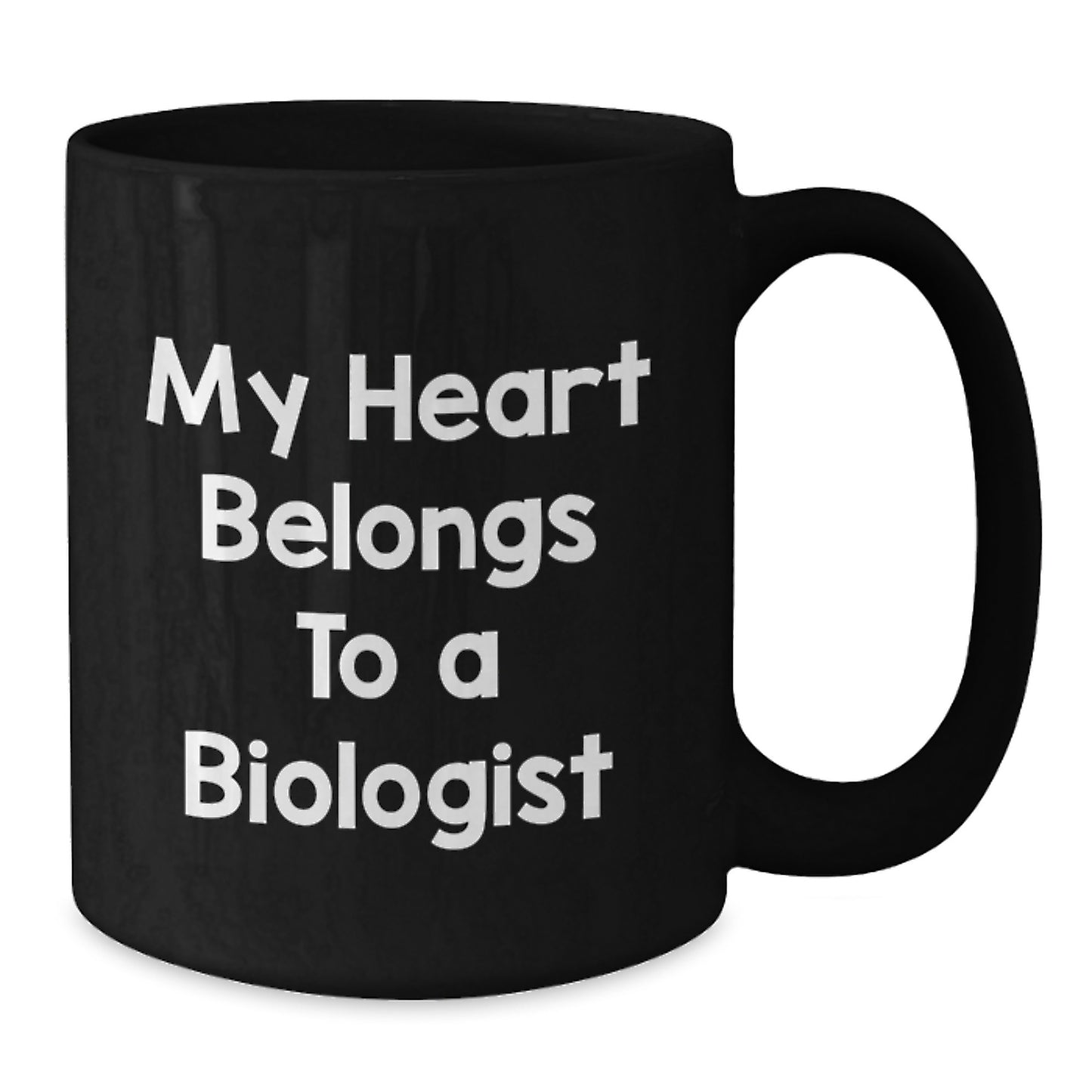 Funny Biologist Gifts for Him, My Heart Belongs To A Biologist Black Coffee Mug for Biologist Friends, Unique Graduation Gifts from Family - Additional