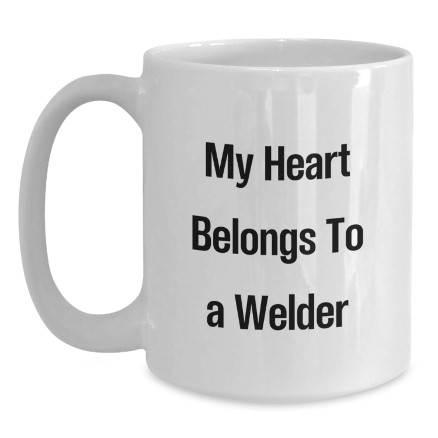 Funny Welder Gifts for Him, My Heart Belongs To A Welder, White Coffee Mug Birthday Unique Gifts from Friends for Welder Lover - Main
