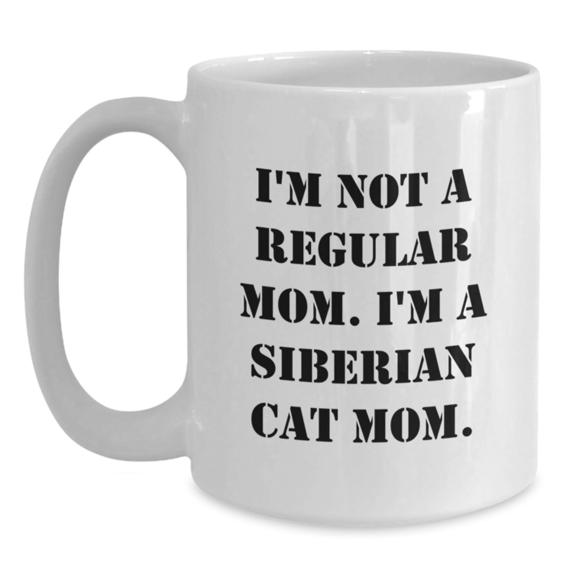 Siberian Cat Mom Funny Christmas Unique Gifts from Friends and Family, Funny White Coffee Mug for Siberian Cat Lovers, Christmas Unique Presents - Main