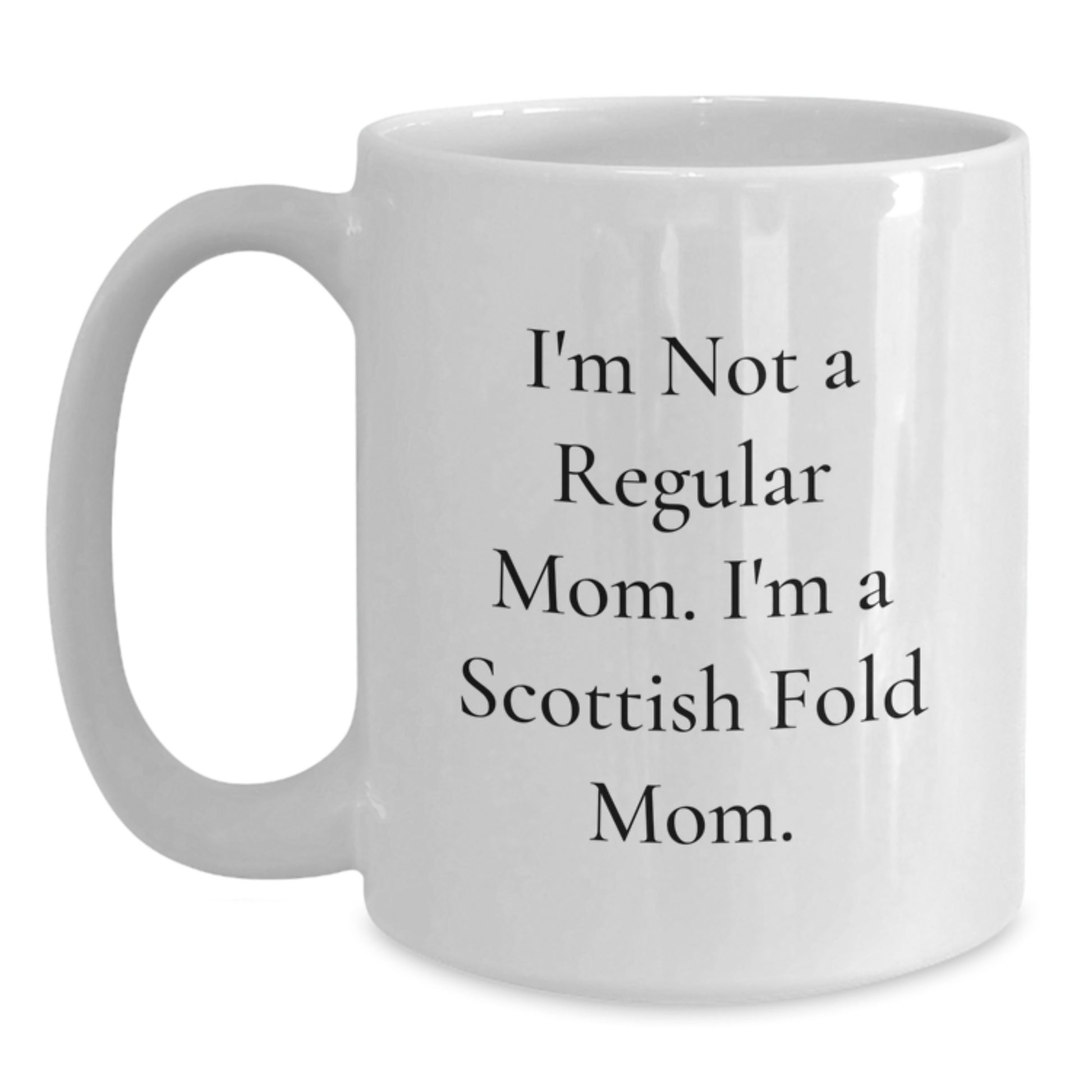 Funny Scottish Fold Cat Gifts for Mom Scottish Fold Cat Lovers White Coffee Mug Christmas Unique Presents - Main