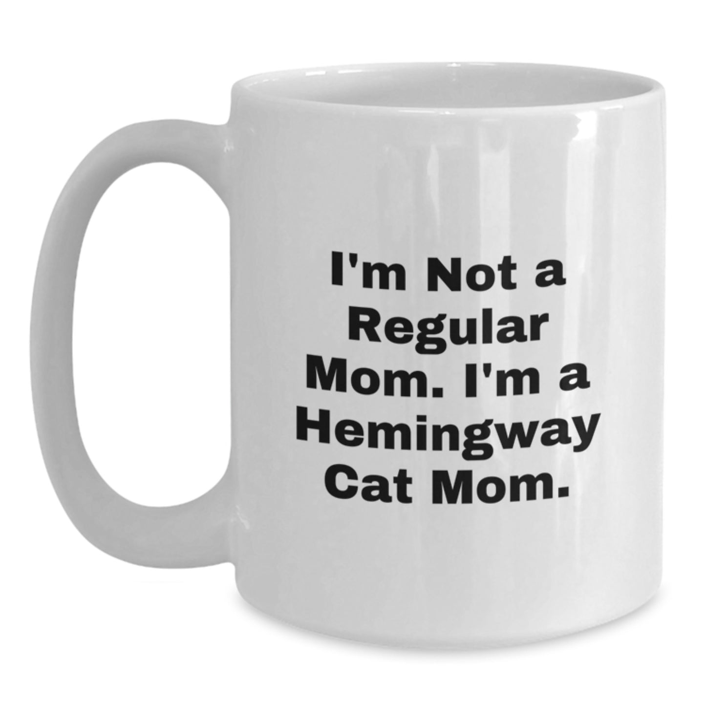 Hemingly Cat Lover Funny White Coffee Mug Gifts from Family to Hemingway Cat Mom - Main
