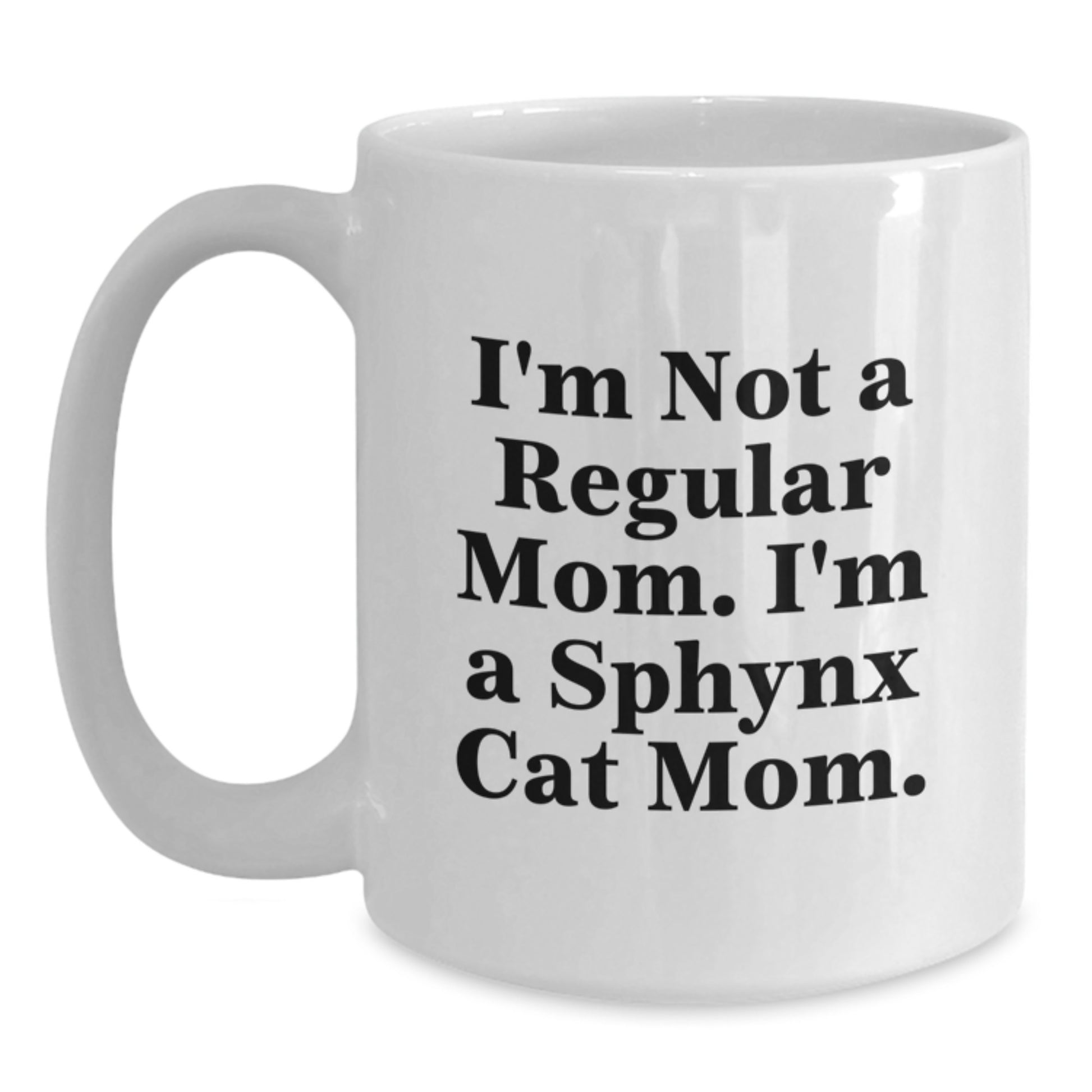 Sphynx Cat Mom Gifts for Graduation, Funny White Coffee Mug for Sphynx Cat Enthusiasts from Friends and Family - Main