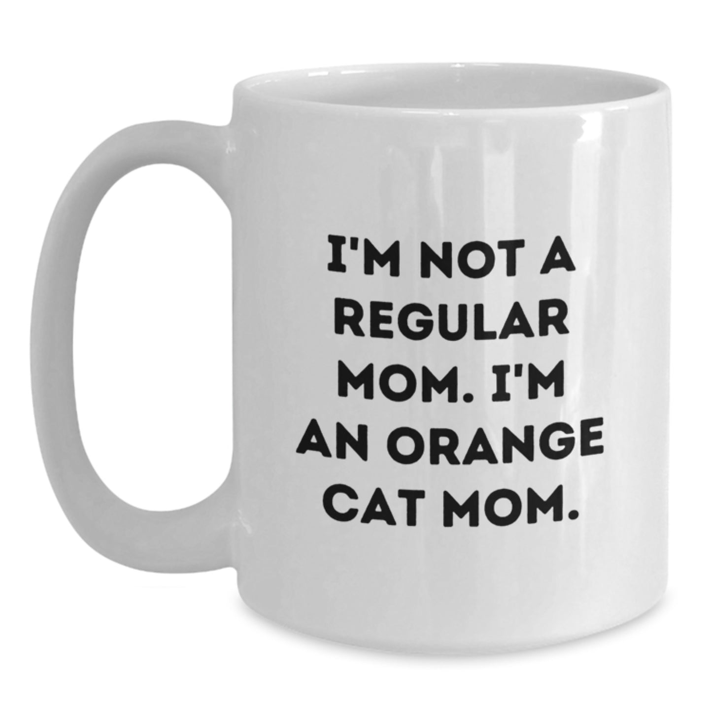 Funny Orange Cat Mom Gifts from Family for Orange Cat Lover White Coffee Mugs, Orange Cat Mom Mug for Graduation - Main