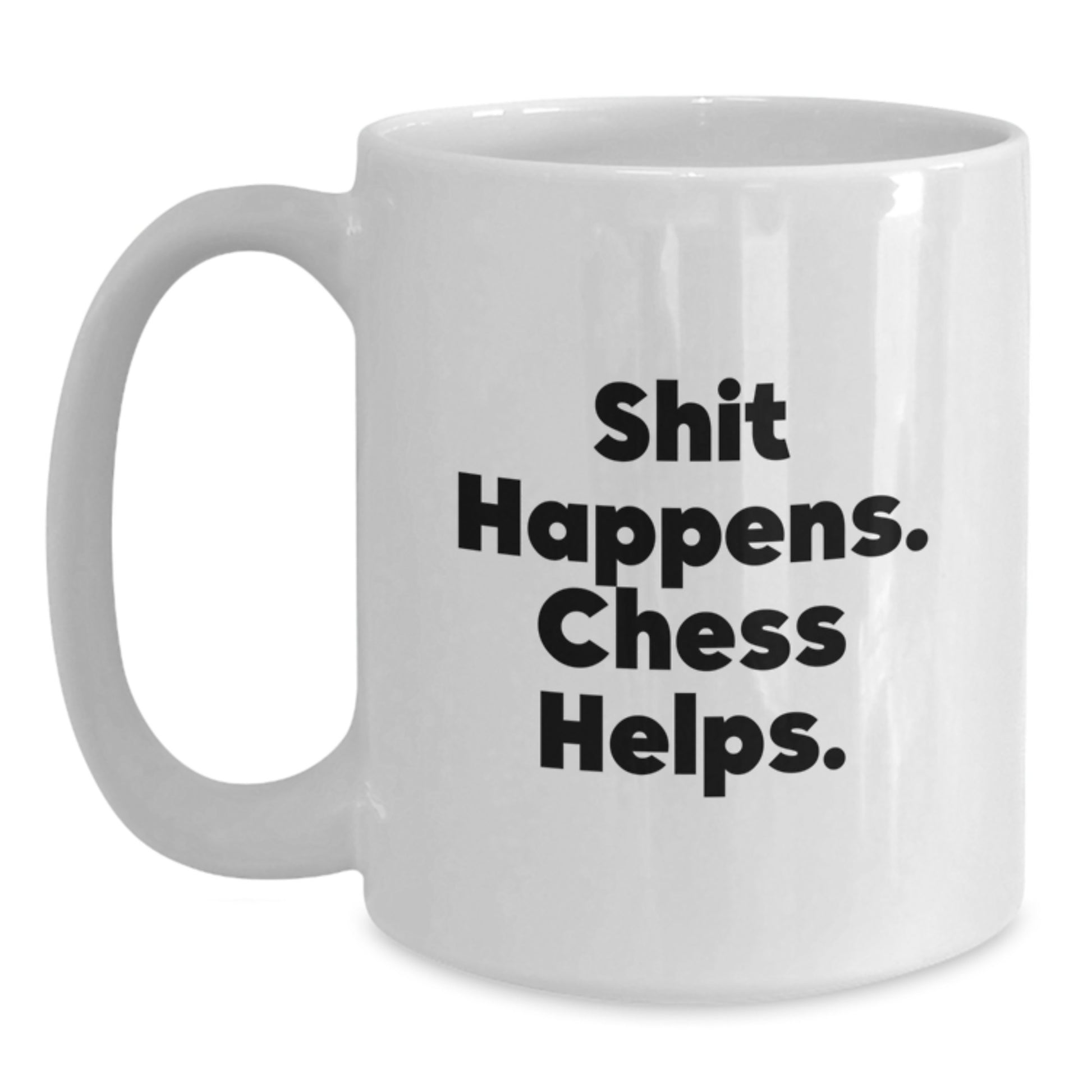 Funny Chess Inspired White Coffee Mugs for Chess Enthusiasts Gifts from Friends and Family to Graduation Unique Gifts for Chess Lovers - Main