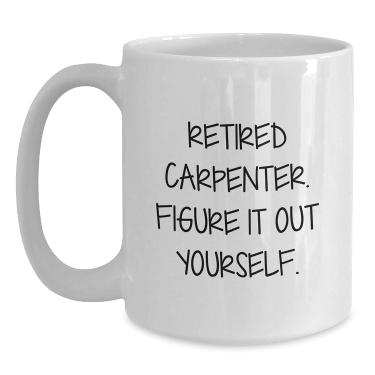 Funny Carpenter Gifts from Men to Women Friends and Family - Retired Carpenter Figured It Out White Coffee Mug - Main
