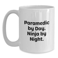 Load image into Gallery viewer, Funny Rescue Worker Gifts from Family and Friends for Valentine's, Rescue Worker By Day Ninja White Coffee Mug - Main
