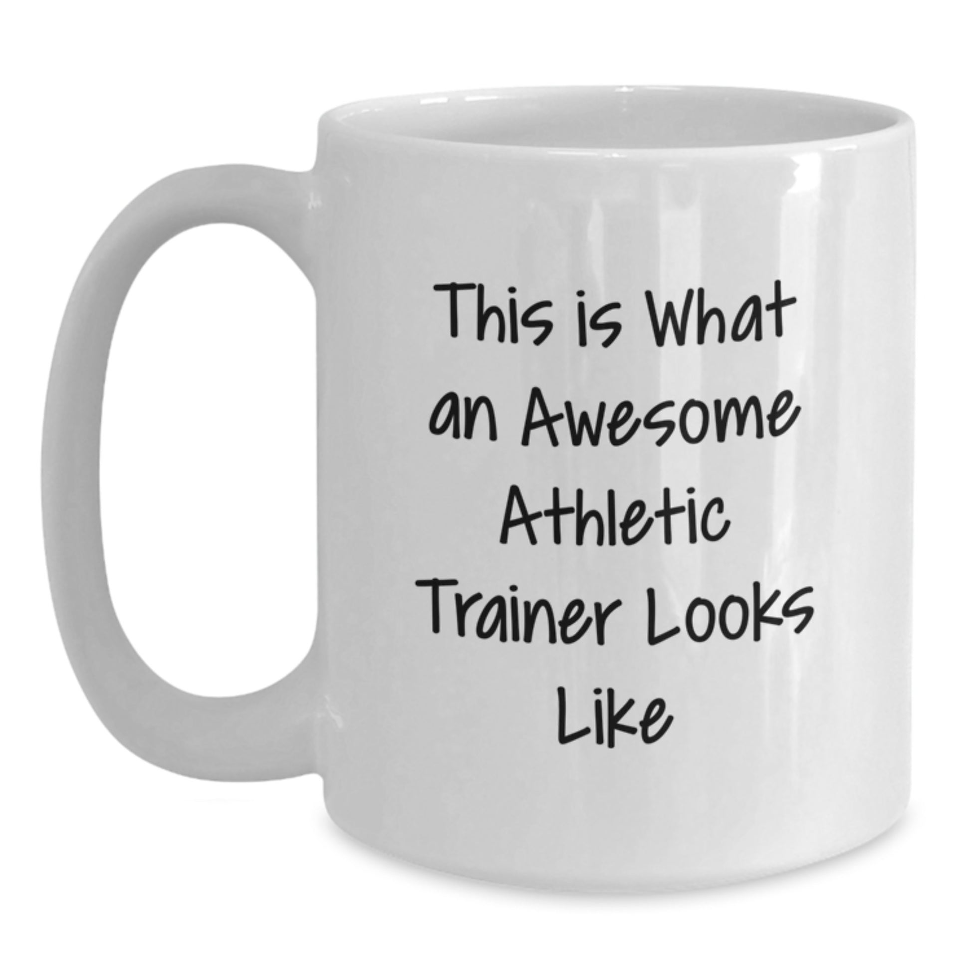 Funny Gifts from Friends - Inspirational Athletic Trainer Quote on White Coffee Mug, Unique Graduation Gifts for Men or Women - Main