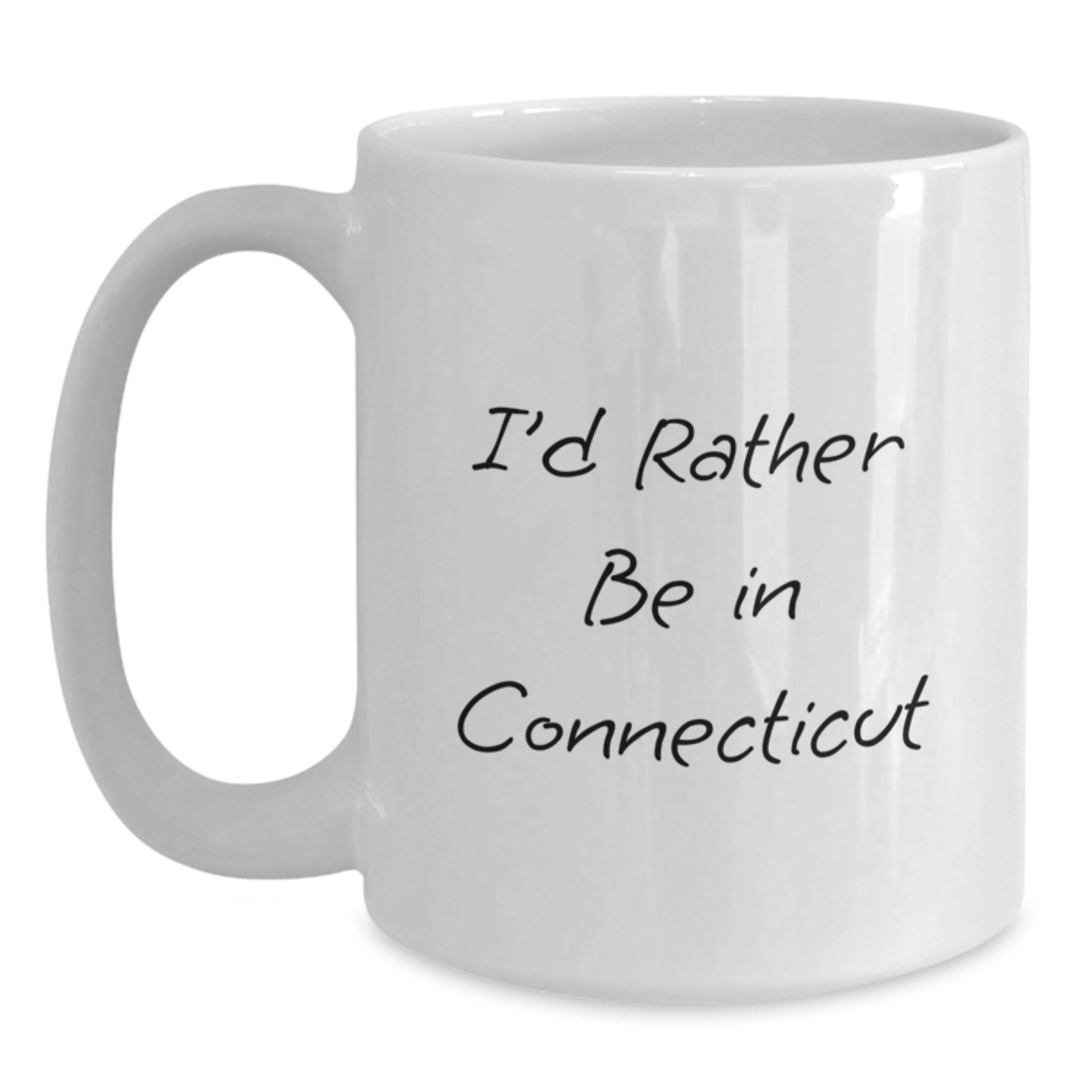 Connecticut Keepsake Mug for Him White 15oz Ceramic Birthday Gift - Main