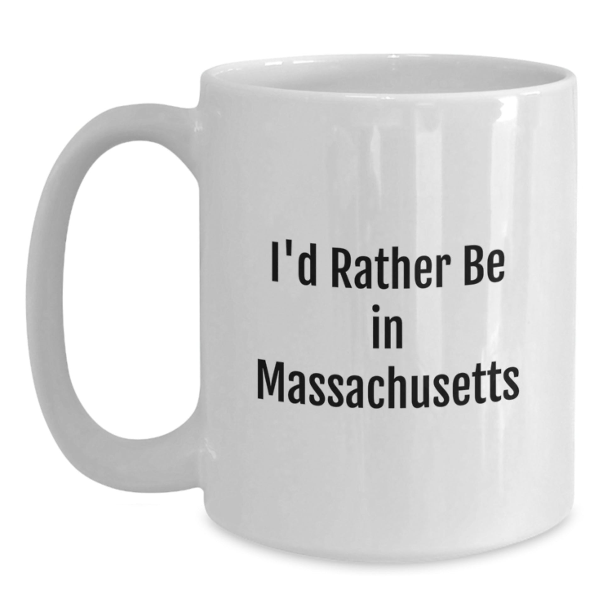Funny Massachusetts Gifts, White Coffee Mug for Men Graduation Unique Gifts from Family - Main