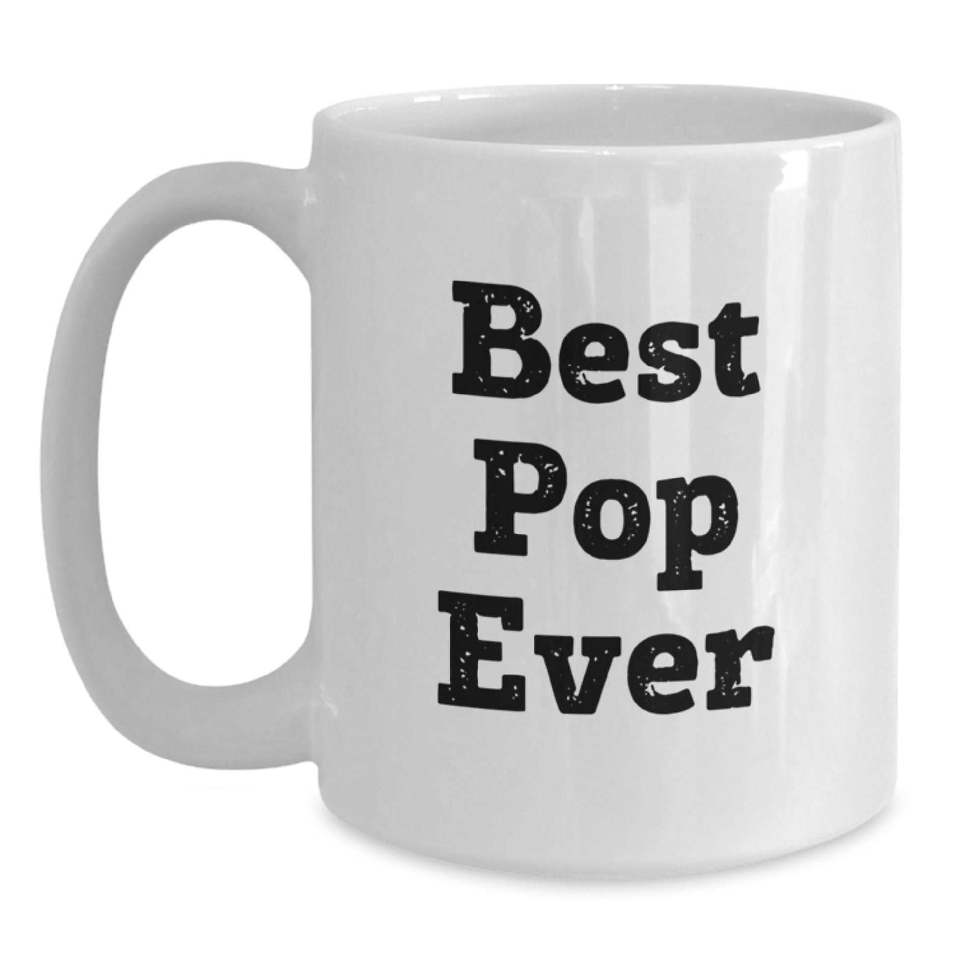 For Him Keepsake Birthday Gift White Coffee Mug 'Best Pop Ever' - Main