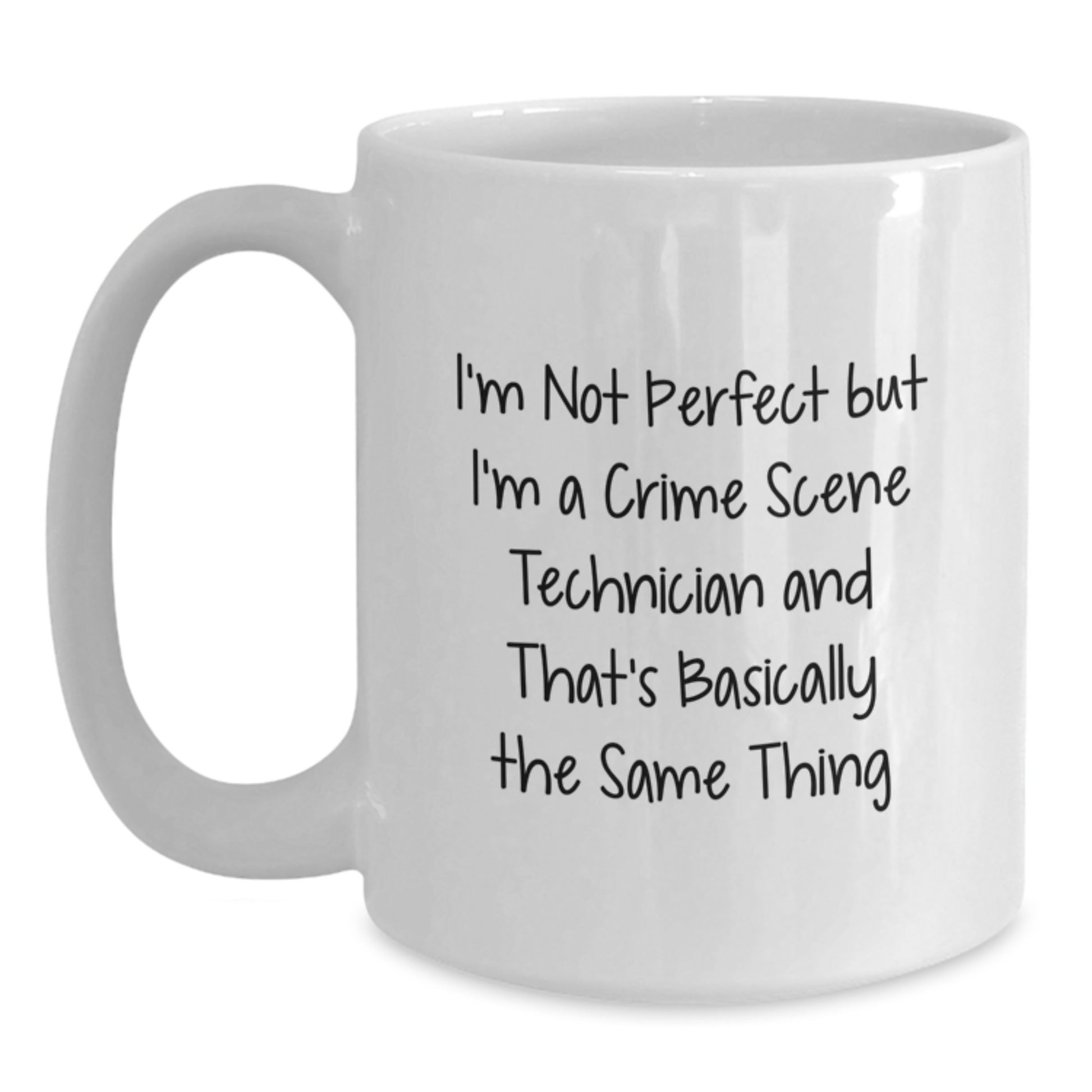 Crime Scene Technician Keepsake White Coffee Mug for Him Birthday Gift - Main