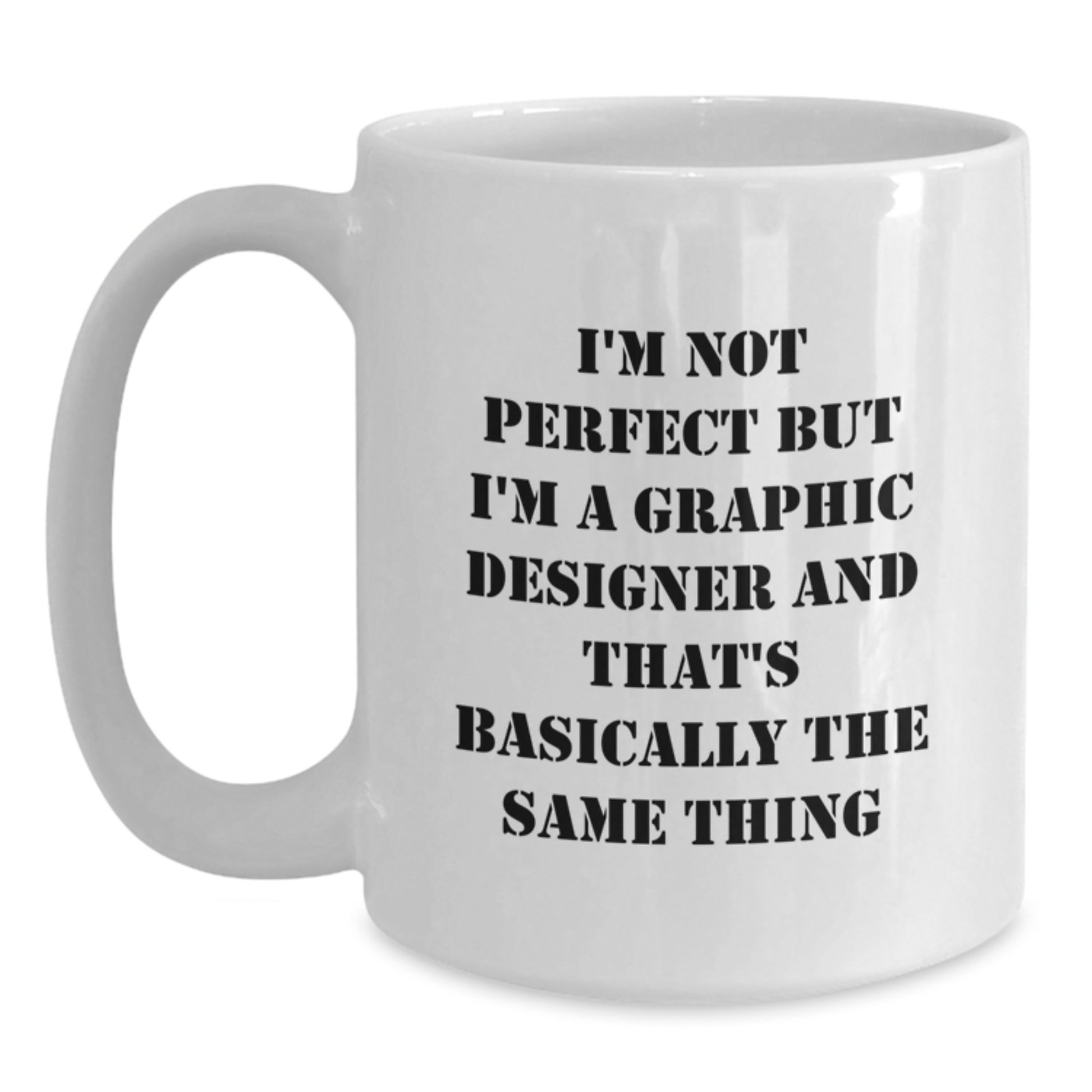 Birthday Gift White Coffee Mug for Her Graphic Designer Present - Main