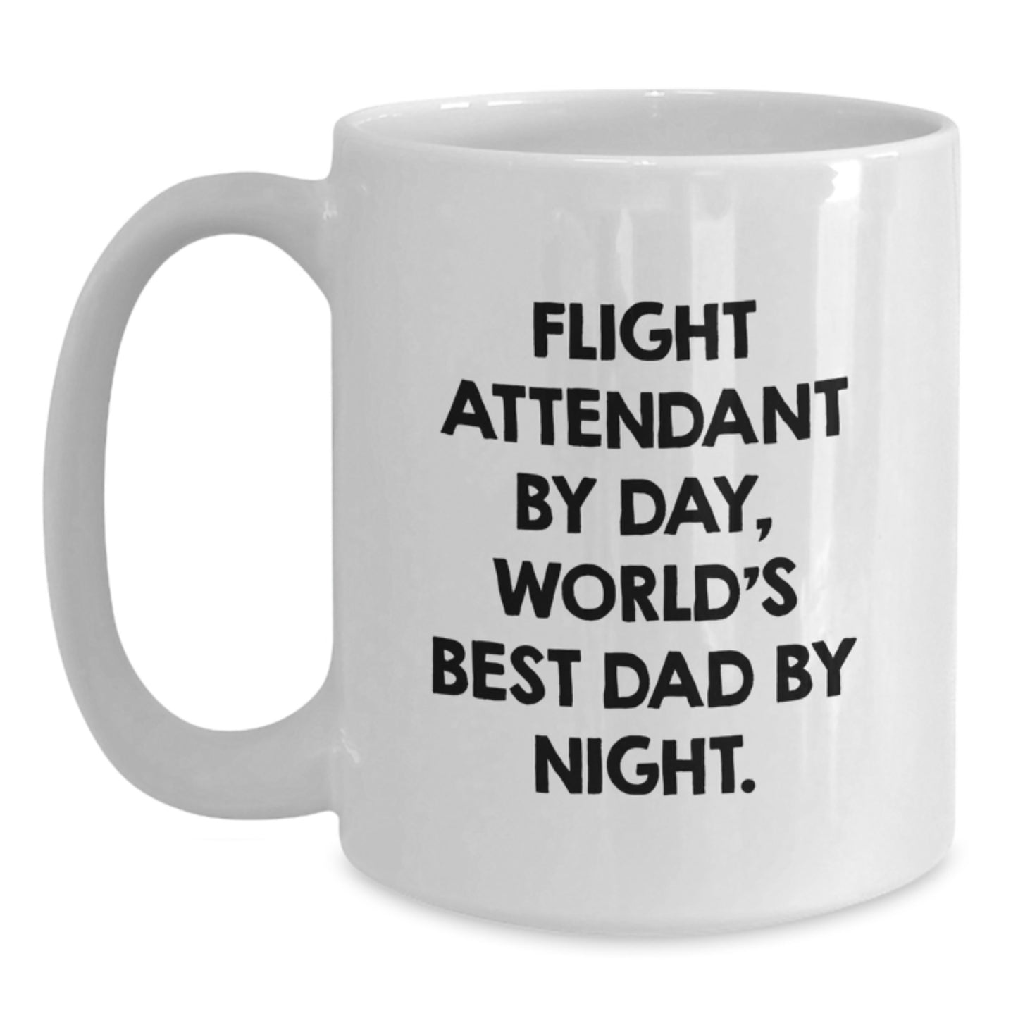 Dad Flight Attendant Keepsake Mug for Him Birthday Gift White 15oz - Main