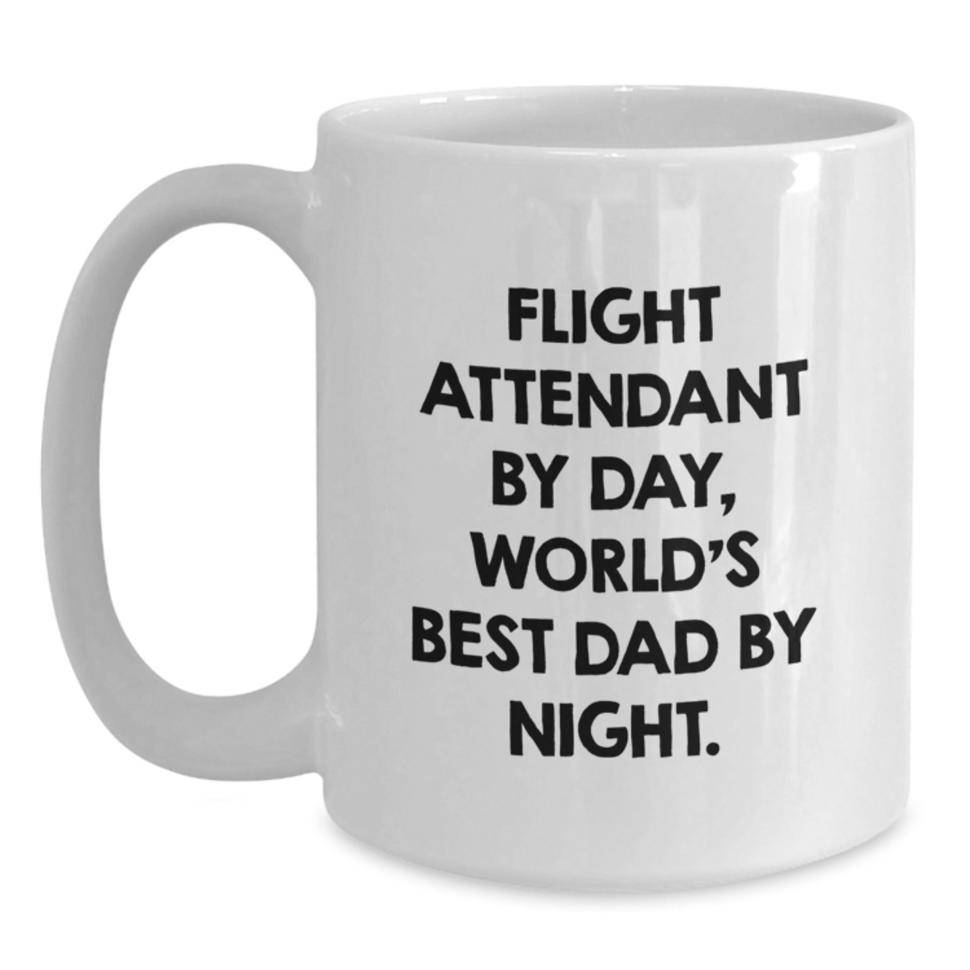 Dad Flight Attendant Keepsake Mug for Him Birthday Gift White 15oz - Main