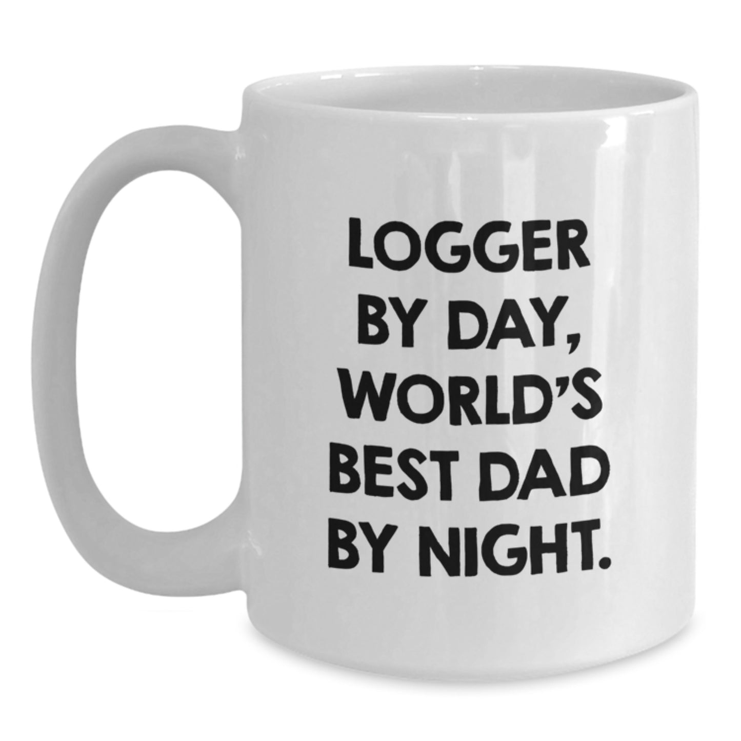 Logger Keepsake Mug for Him Birthday Gift White Ceramic 11oz Durable - Main