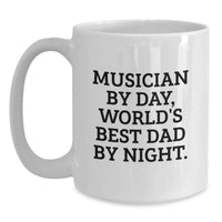 Load image into Gallery viewer, Musician Gifts from Dad, Funny Musician White Coffee Mug, Unique Christmas Unique Gifts for Musician Friends and Family - Main
