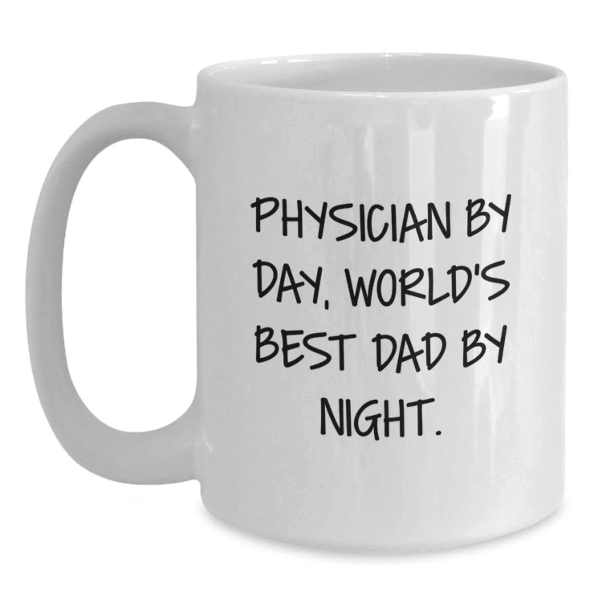 Birthday Gift for Her Physician By Day, World's Best Dad By Night Mug - Main
