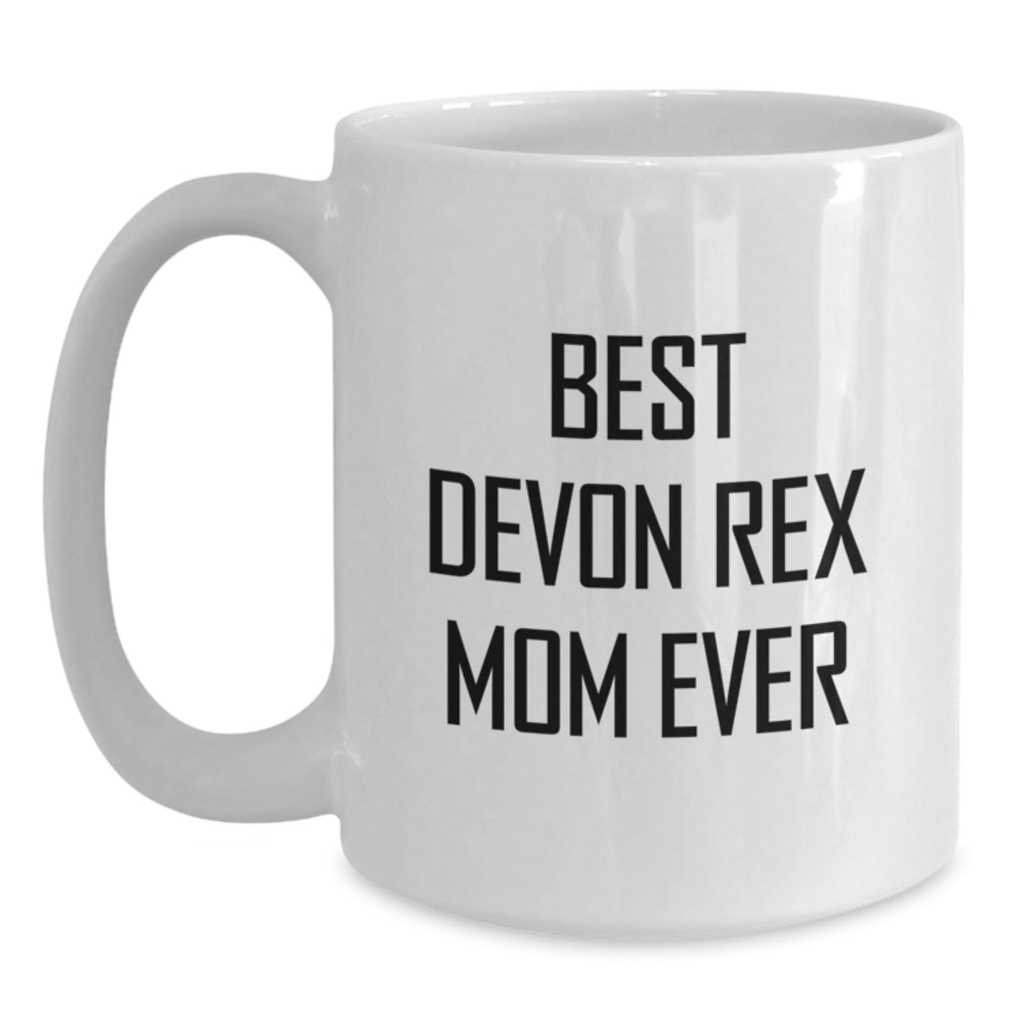 Funny Devon Rex Cat Mom Gifts from Men to Friends Birthday Unique Gifts White Coffee Mug - Main