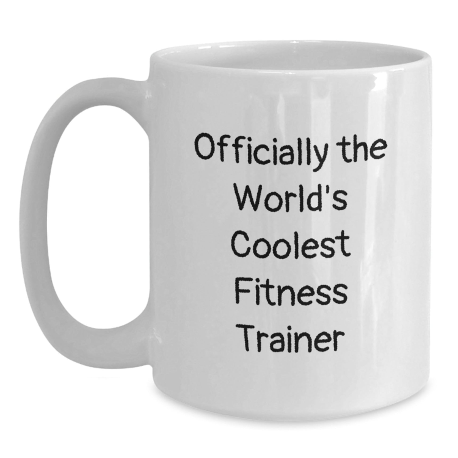 Fun Fitness Trainer Gifts from Friends Christmas Unique Mugs for the 'Officially The World's Coolest Fitness Trainer' Lover - Main