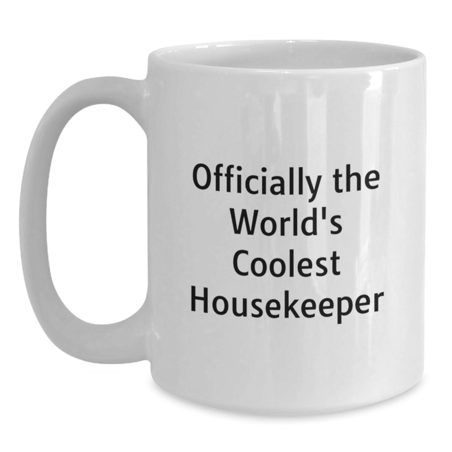 Funny Housekeeper Gifts, White Coffee Mugs for Housekeeper Friends, Christmas Unique Gifts from Family to Housekeeper - Main